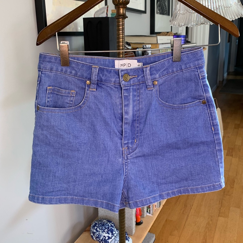 MPD Mink Pink Light Wash Denim Shorts High Rise